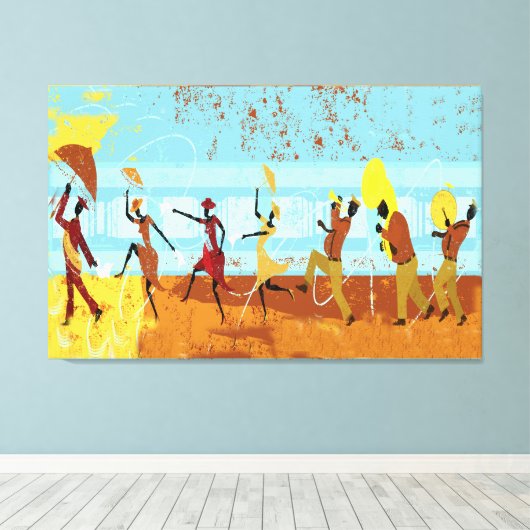 Mardi Gras Parade auf überzogenen Canvas Leinwanddruck (Insitu (Holzboden))