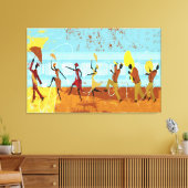 Mardi Gras Parade auf überzogenen Canvas Leinwanddruck (Insitu (Wohnzimmer))