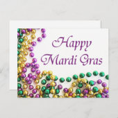 Mardi Gras Parade Beads Postkarte (Vorne/Hinten)