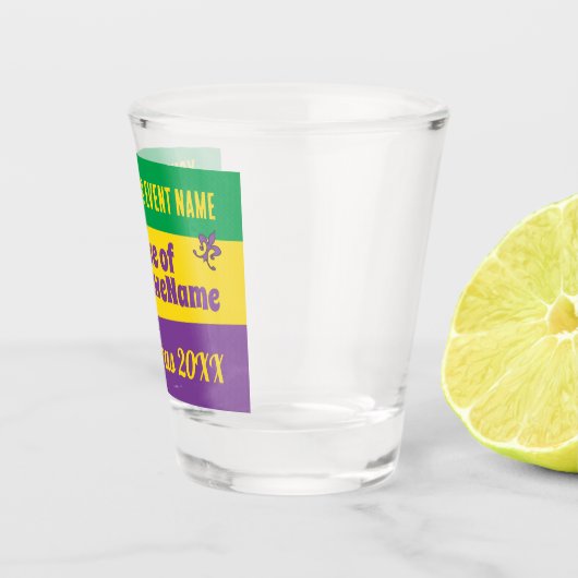 Mardi Gras Parade Krewe mit jedem Text Schnapsglas (Rechts)