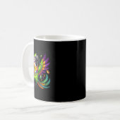 Mardi Gras Parrot - Party Bird Kaffeetasse (Vorderseite Links)