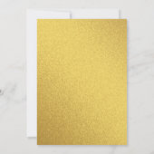 Mardi Gras Party 2025 Black Gold Glitzer Einladung (Rückseite)