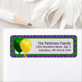 Mardi Gras Party Balloons und Raute Muster (Insitu)