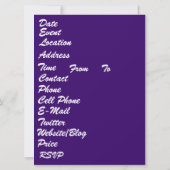 Mardi Gras Party Beste Ansicht Grosse Bitte beacht Einladung (Rückseite)