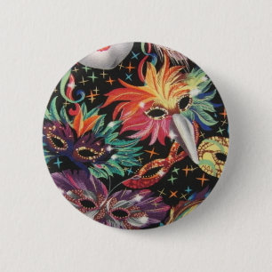 Mardi Gras Party Button