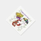 Mardi Gras party crawfish and crab fetstiv napkins Serviette (Ecke)