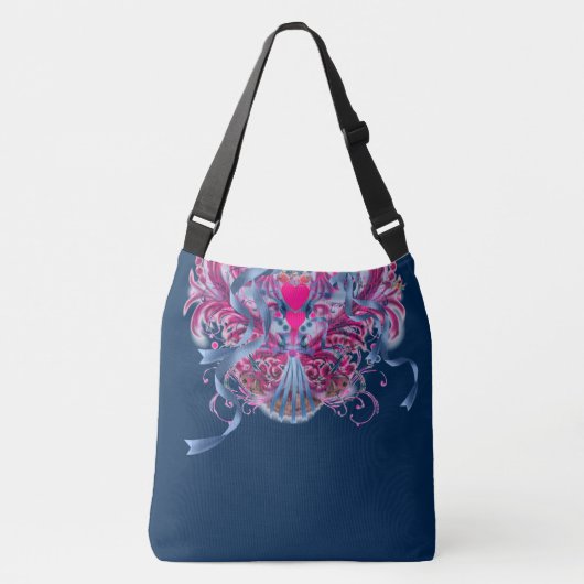 Mardi Gras Party Crossbody Tasche (groß) (Vorderseite)