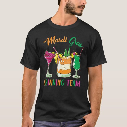 Mardi Gras Party Drinking Team Crawfish Carnival P T-Shirt (Vorderseite)