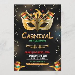 Mardi Gras Party Einladung