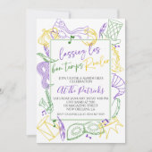 Mardi Gras Party Einladung (Vorderseite)