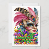 Mardi Gras - Party Einladung (Vorderseite)
