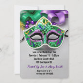 Mardi Gras Party Einladung (Vorderseite)