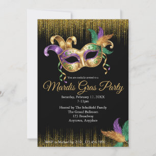 Mardi-Gras-Party Einladung