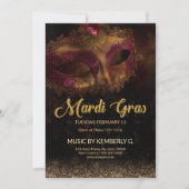 Mardi Gras Party Einladung (Vorderseite)