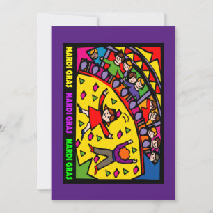 Mardi Gras Party Einladung