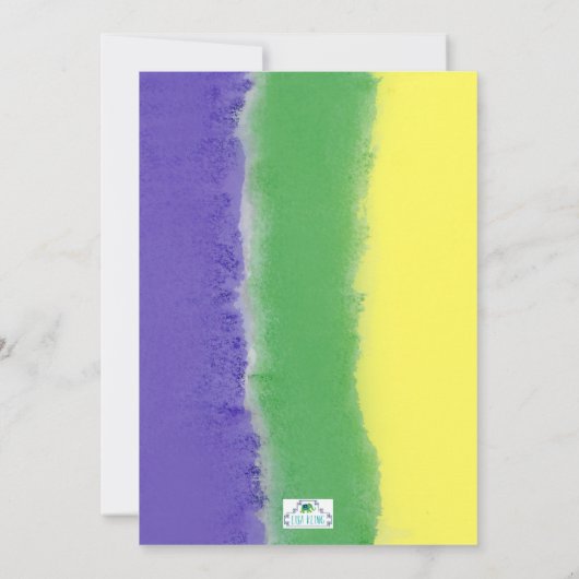 Mardi Gras Party Einladung (Rückseite)