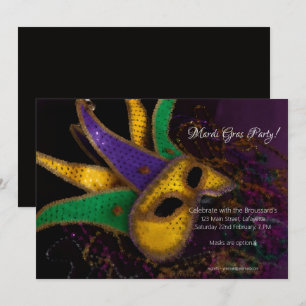 Mardi Gras Party-Einladung Einladung