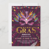 Mardi Gras Party Einladung Flyer (Vorderseite)