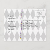 Mardi Gras Party Einladungspostkarte (Rückseite)