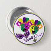 Mardi Gras Party Farbige Big Button Beads Maske (Vorne & Hinten)