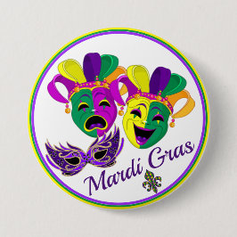 Mardi Gras Party Farbige Big Button Beads Maske