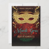 Mardi Gras Party Flyer Template  Einladung (Vorderseite)