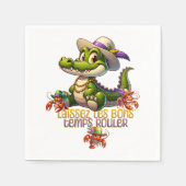 Mardi Gras Party Gator & Crawdads Serviette (Vorderseite)