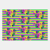 Mardi Gras Party Geschenke Beads Maske Lilie Gesch Geschenkpapier Set (Vorderseite)