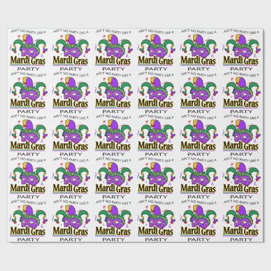 Mardi Gras Party Geschenkpapier (Flach)