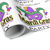Mardi Gras Party Geschenkpapier (Rolleneckpunkt)