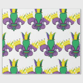 Mardi Gras Party Geschenkpapier (Flach)