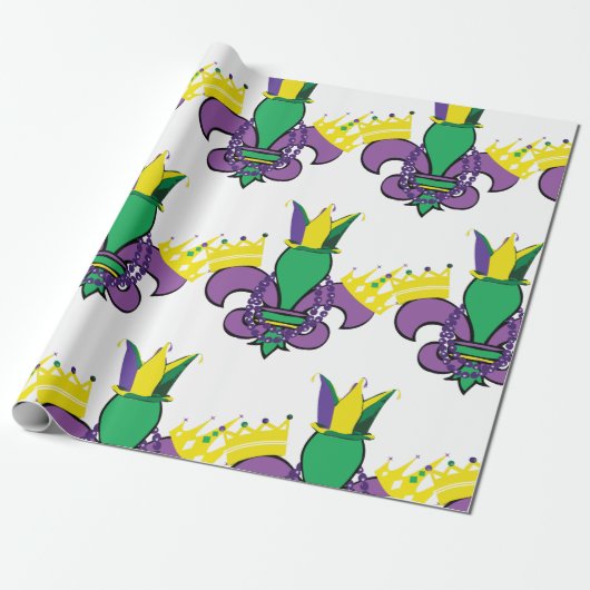 Mardi Gras Party Geschenkpapier (Ungerollt)
