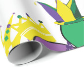 Mardi Gras Party Geschenkpapier (Rolleneckpunkt)