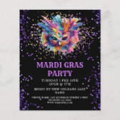 Mardi Gras Party Glitzer Event Flyer (Vorne)