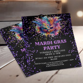 Mardi Gras Party Glitzer Event Flyer