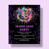 Mardi Gras Party Glitzer Event Flyer