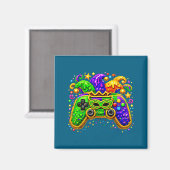 Mardi Gras Party Golden Perlen Design Magnet (Vorderseite/Rückseite)