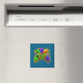 Mardi Gras Party Golden Perlen Design Magnet (In Situ (Geschirrspüler))