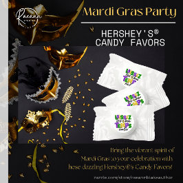 Mardi Gras Party Hershey's Candy Favors