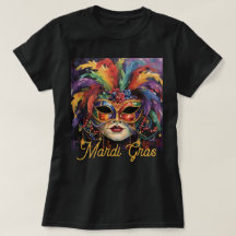 Mardi Gras Party Hübscher T - Shirt Maskenperlen