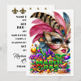 Mardi Gras - Party Invitation Einladung