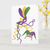 Mardi Gras Party Karte (Gelbe Blume)