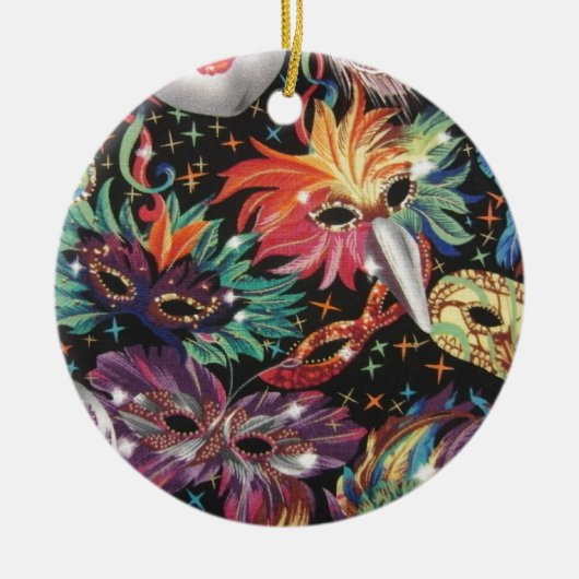Mardi Gras Party Keramik Ornament (Vorne)