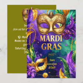 Mardi Gras Party – Lasst die guten Zeiten los Einladung