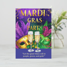 Mardi Gras Party – Lasst die guten Zeiten rollen Einladung