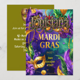 Mardi Gras Party – Louisiana Einladung
