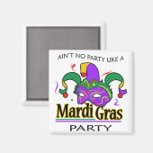 Mardi Gras Party Magnet (Vorderseite/Rückseite)