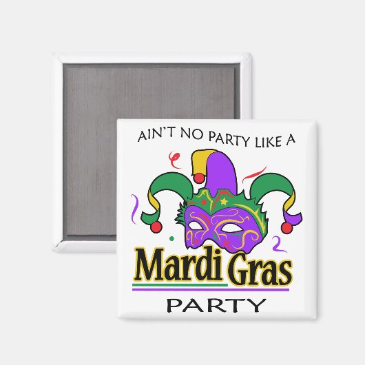 Mardi Gras Party Magnet (Vorderseite/Rückseite)
