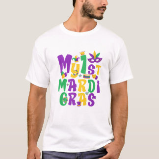 Mardi Gras Party mein erstes Mardi Gras Outfit für T-Shirt