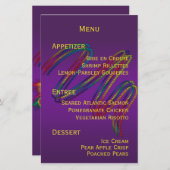 Mardi Gras Party Menu Stationery (Vorne/Hinten)